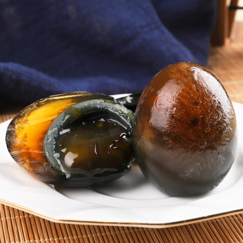 鄱湖鴨舍正宗溏心皮蛋特大70-80g變蛋鴨蛋松花蛋無鉛工藝整箱批發(fā) 10枚 【嘗鮮】