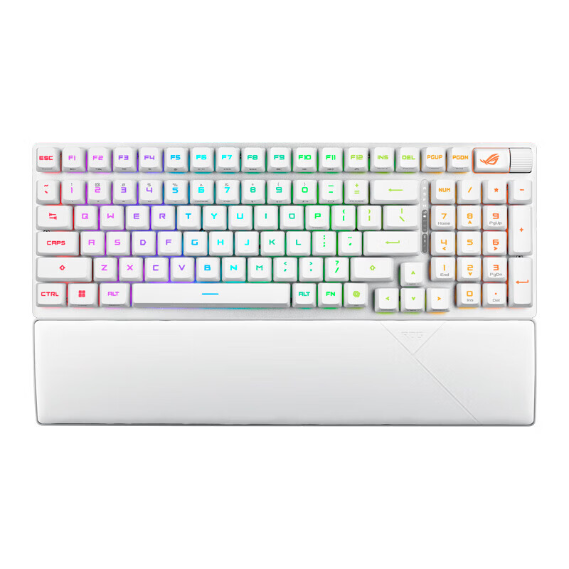 ROG游侠2 RX 98无线版机械键盘 三模游戏键盘 96配列 ROG游侠2RX98无线版月耀白 RX红轴（线性触感）