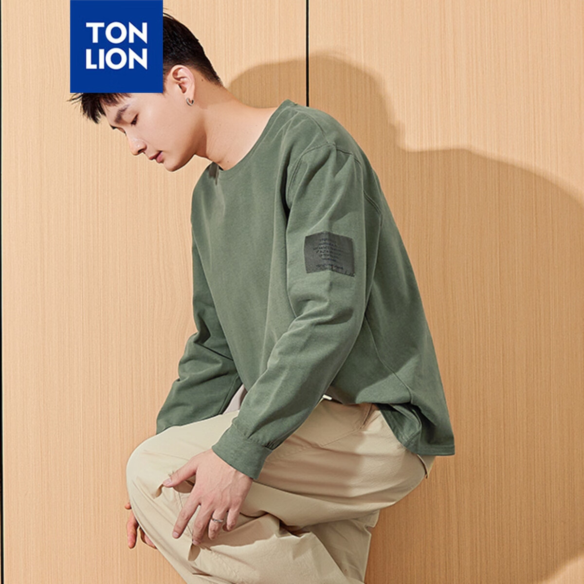 ���ڲ�������ʨ��TonLion��2026���＾�¿��T�������Բ�촿�޴�ɫ���� 191.25Ԫ��3��(��63.75Ԫ/��)