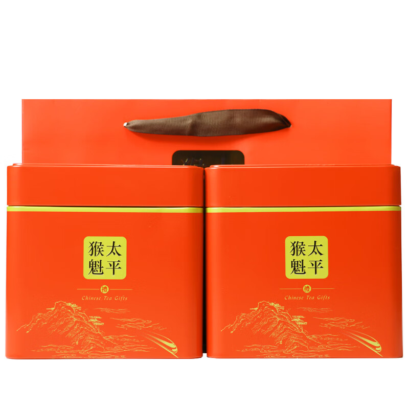 萌茶妹2025新茶正宗太平猴魁手工捏尖安徽黃山綠茶葉國禮茶1915禮盒250g 250g 125g*2+手提袋 正宗手工捏尖