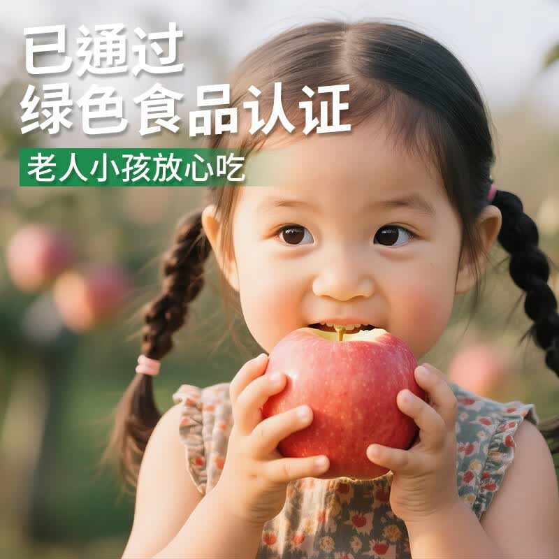 秦悦仙果鲜山东烟台红富士苹果【闪送】新鲜水果栖霞脆甜整箱送礼物盒 净重4.5斤装【蕞大蕞甜】80-85mm 【已通过绿色食品认证】