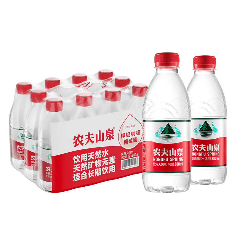 农夫山泉 饮用天然水塑膜量贩装380ml*12瓶