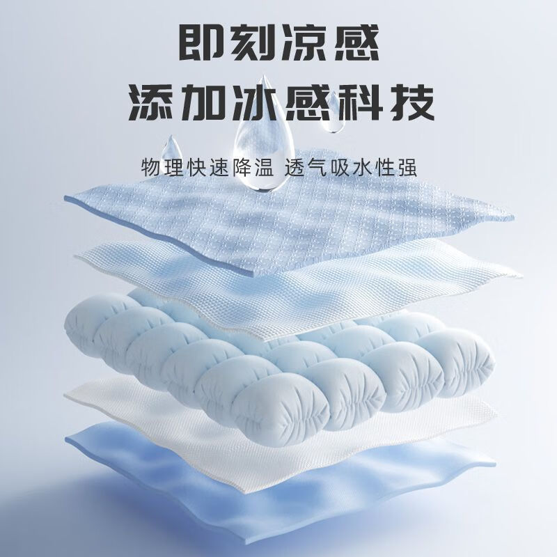 匹克（PEAK）冷感运动毛巾冰丝吸汗降温汗巾速干跑步瑜伽健身房吸水毛巾 蓝白渐变30*60