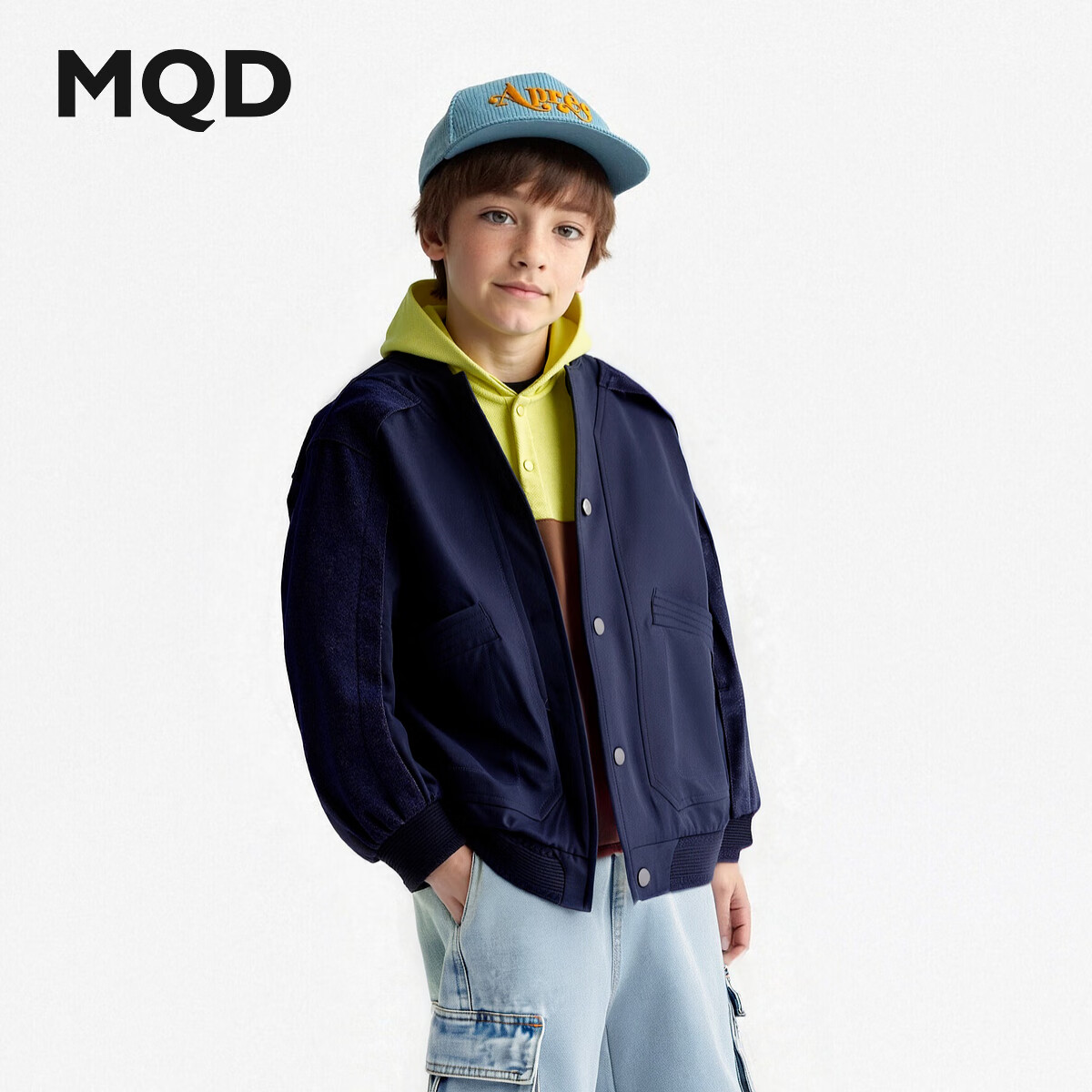 MQD 男童棒球服 藏青