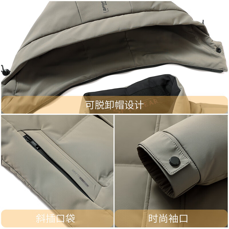 康博秋冬保暖羽绒服男士短款时尚休闲百搭防寒外套 XL (180) 黑色