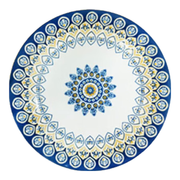 波西米亚网红复古9英寸创意深盘大盘子【图案随机发】 9英寸汤盘2个装【图案随机发】