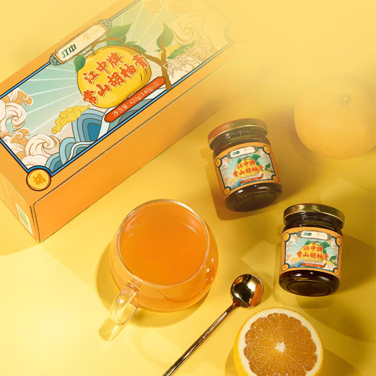 江中常山胡柚膏140g*3瓶 冲饮茶饮 1盒/3瓶装（鲜果熬制）