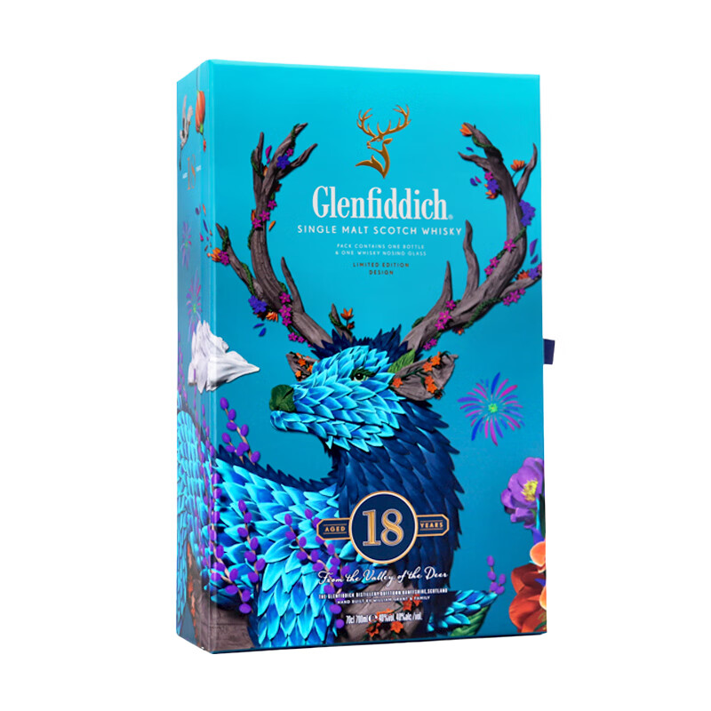 格兰菲迪苏格兰原装原瓶进口单一麦芽威士忌进口洋酒节日送礼品 格兰菲迪18年礼盒