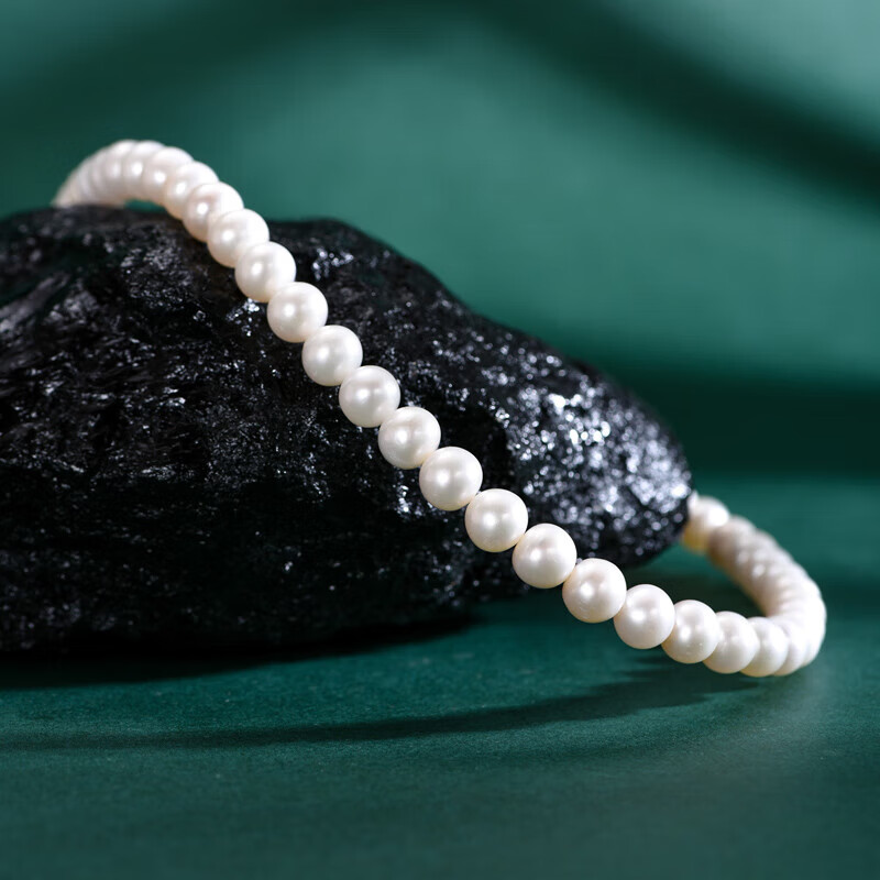 新款淡水珍珠项链妈妈款颈链近正圆送老婆母亲节生日礼物 淡水珍珠项链8-9mm