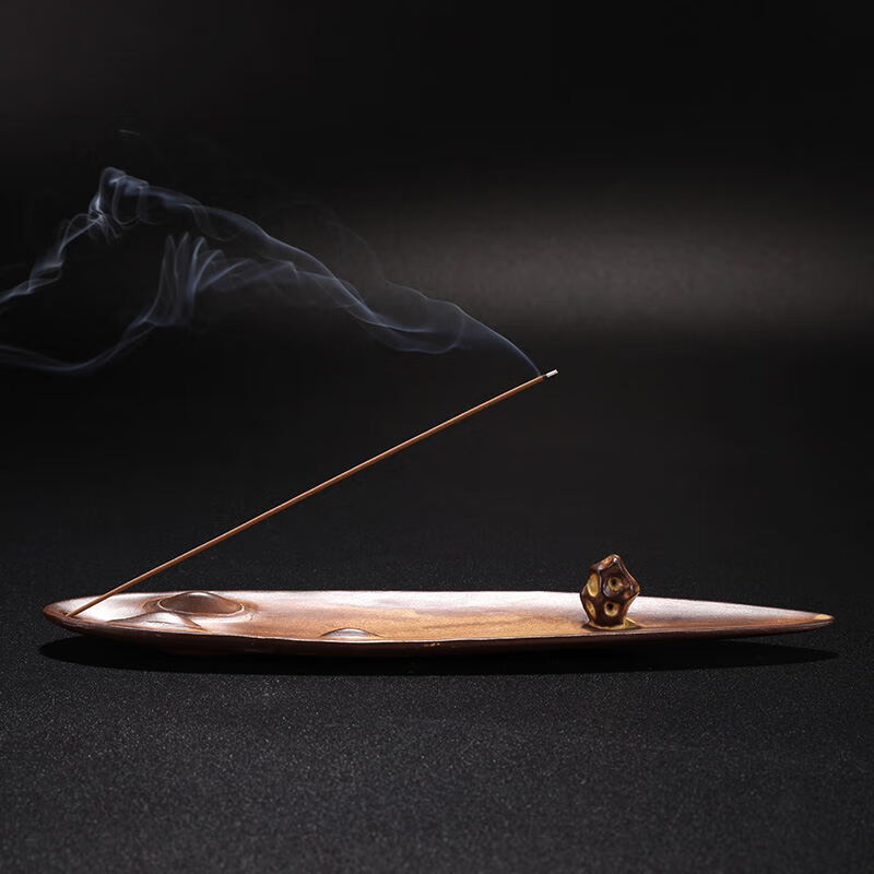 普云創(chuàng  )意陶瓷復古線(xiàn)香爐禪意臥香爐適用居室寺廟沉香熏香 云海臥香爐