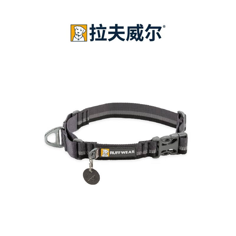 拉夫威爾瑞安客織帶狗狗項(xiàng)圈Ruffwear中大型犬寵物脖圈 玄武巖灰 XS適用頸圍28-36cm