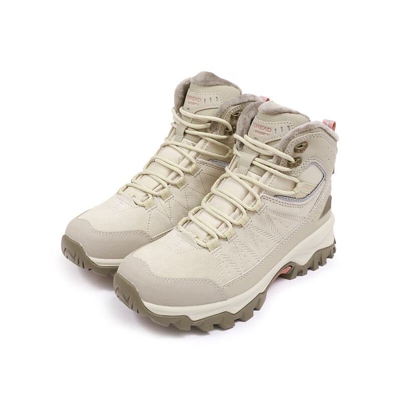 探路者（TOREAD）登山鞋女2024春秋新款戶外運(yùn)動輕量防滑耐磨中幫徒步鞋男 淺沙卡其-女 加絨 36