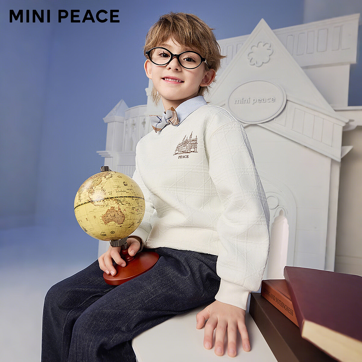 MiniPeace太平鸟童装男童minipeace×DARIA SONGF1CRF3321 米白 160