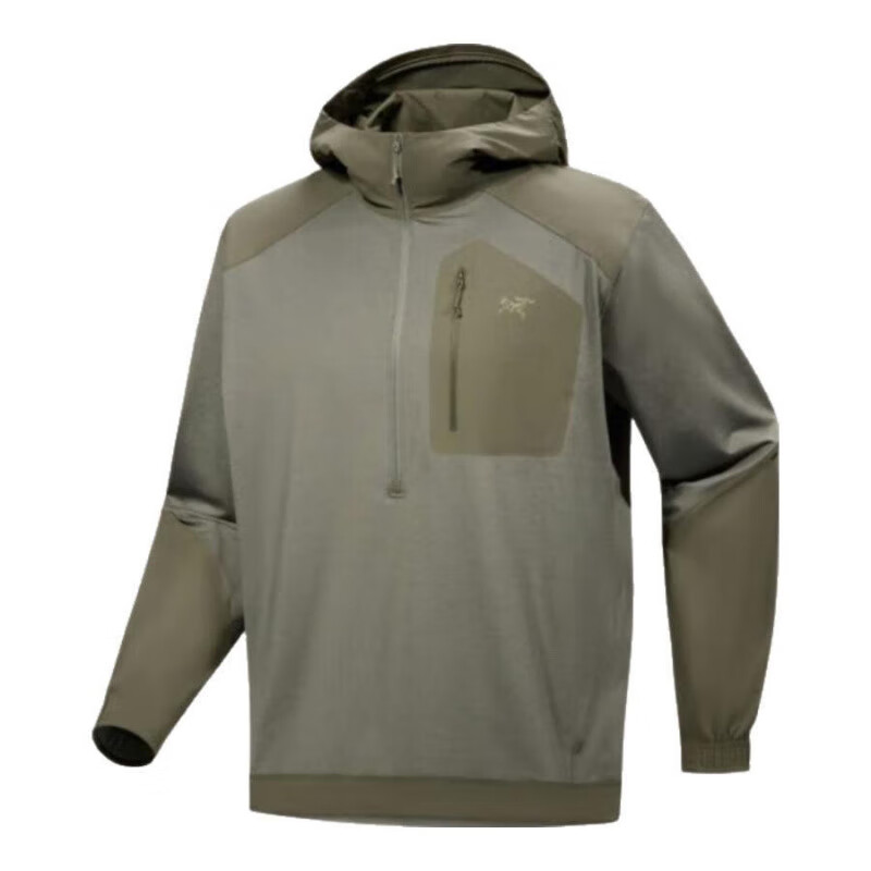 始祖鸟（ARC'TERYX）始祖鸟外套男套头连帽衫轻登山透气Konseal SL Pullover Hoody Forage/Tatsu 美码，S适合胸围97cm