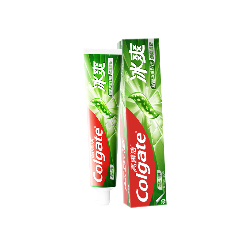 高露洁（Colgate）冰爽龙井青柠牙膏180g 10倍持久清凉感清新口气 新老包装随机发货