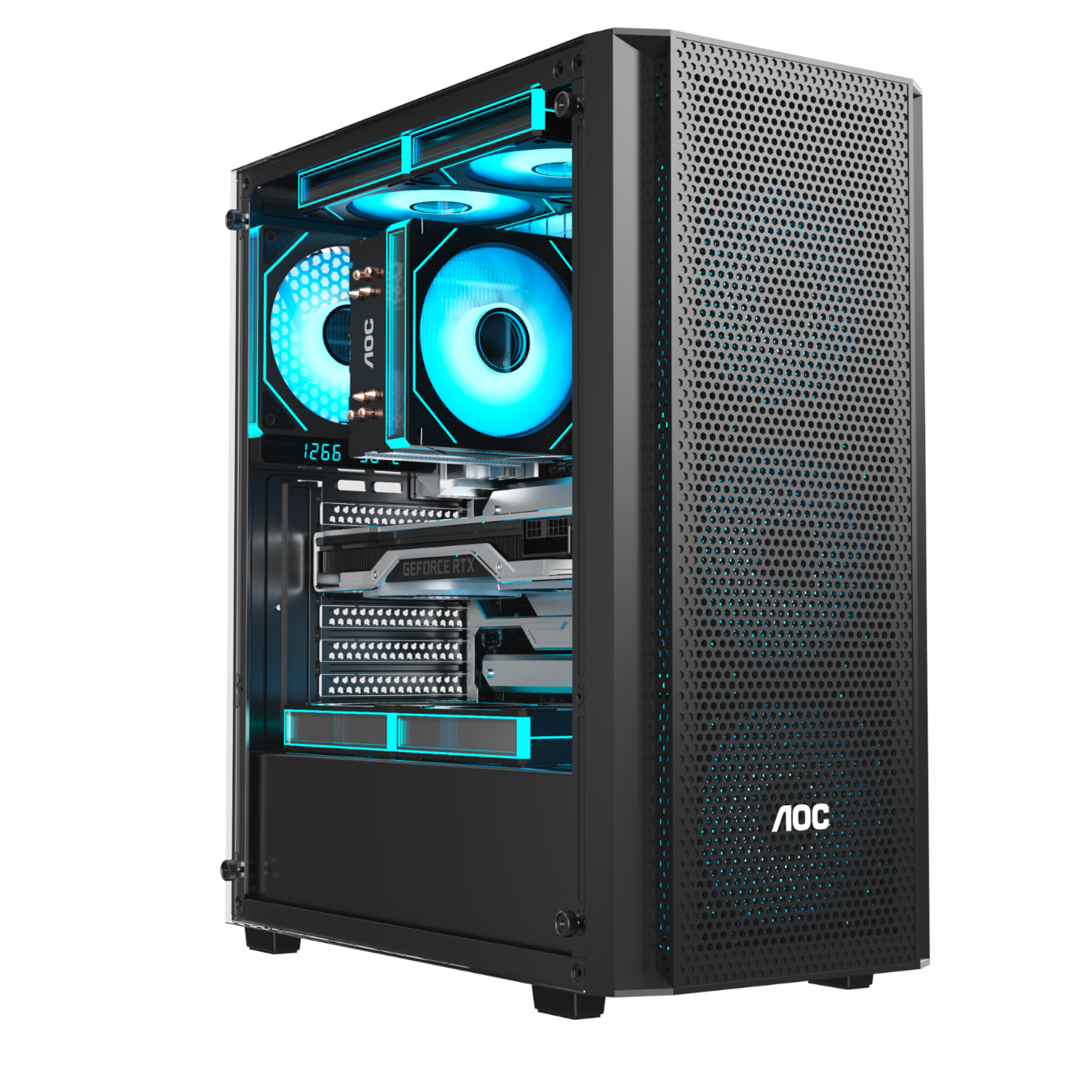 AOC̨ʽ���Ի���CG261B��ɫ��Լ�칫��Ϸ����������֧��ATX����240ˮ��8����λ 89Ԫ