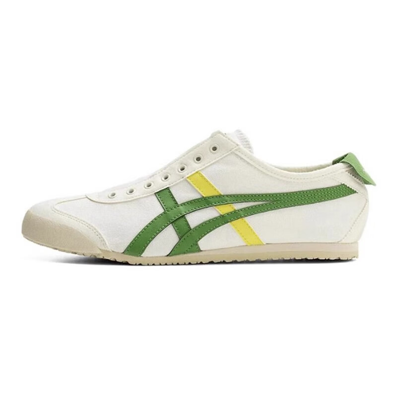 Onitsuka Tiger鬼塚虎官方同款 春夏男女鞋一腳蹬懶人鞋低幫布面運動(dòng)情侶休閑鞋 黃綠色一腳蹬 41.5
