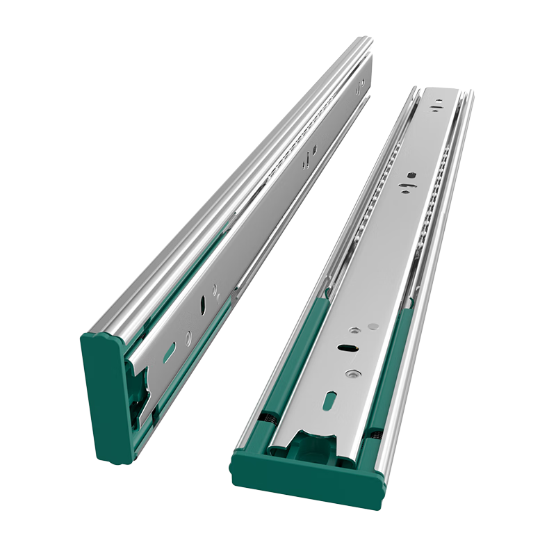 卡貝抽屜拉軌滑軌滑道緩沖阻尼軌道三節軌道衣櫥柜20寸(50cm)一副裝