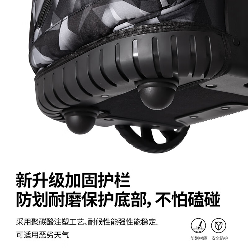 DLDELONG拉杆书包初中生高中大容量拉杆旅行包男女拉杆包学生拉杆双肩背包 双拉杆真轴承拆卸静音轮黑