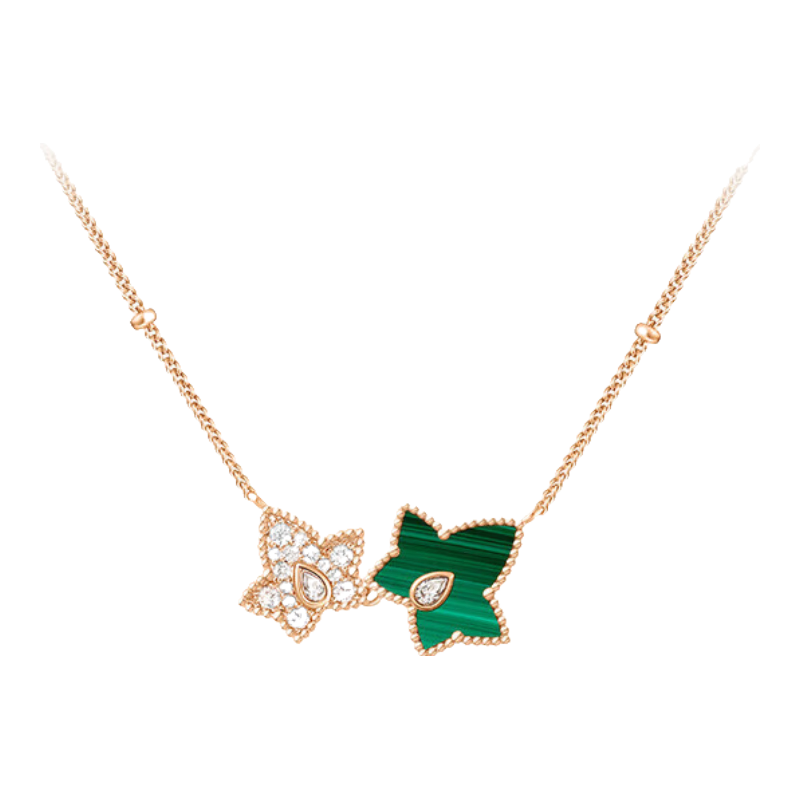 LOLA ROSE羅拉玫瑰常青藤新款雙葉寶石項(xiàng)鏈女節(jié)日禮物送女友 LR50048-孔雀石/鋯石