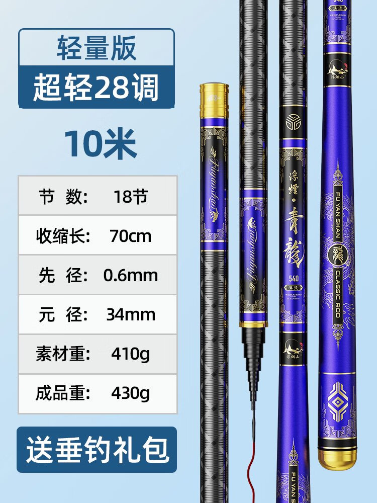 浮煙山溪流竿短節(jié)魚竿手桿超輕超硬19調(diào)鯽魚竿28調(diào)品牌名便攜釣魚竿手竿 1m 硬挺19調(diào)2.7米+送前兩節(jié)+垂