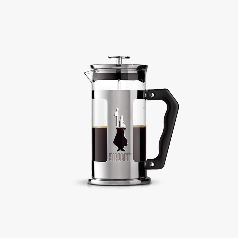 比樂(lè)蒂（Bialetti）新品不銹鋼法壓壺咖啡萃取打奶泡神器雙十一 LOGO款- 350ml