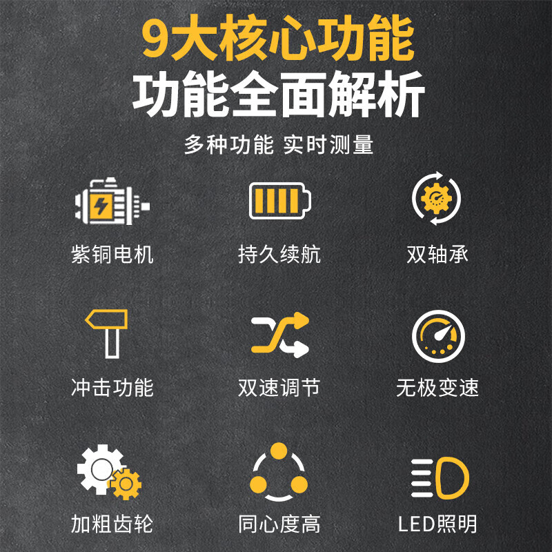 人民冲击无刷锂电钻钻墙打孔家用多功能12V/16.8V/21V充电双速手电钻 【工业级】12V-2电1充