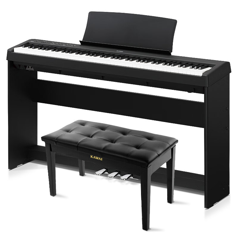卡瓦依（KAWAI）電鋼琴ES110GB木架家用立式88鍵重錘便攜電子鋼琴成人兒童卡哇伊