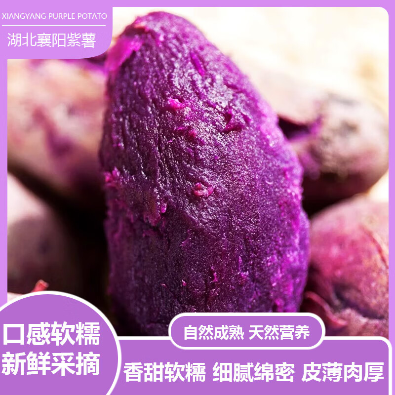 全新品质新鲜沙地紫罗兰紫薯现挖包邮香甜可口粗粮早餐 精选紫薯【净重4.5-4.8斤】