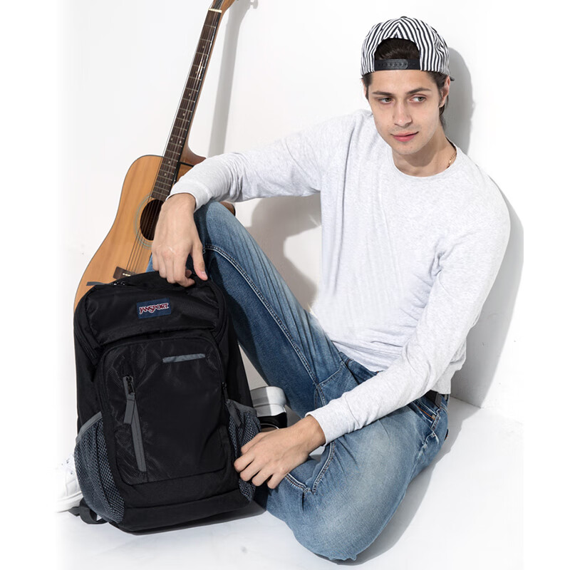 JANSPORT杰斯伯双肩包男女户外旅行运动登山背【下单前请认真看瑕疵说明】 2T3F3D6 黑色（全新/无暇）