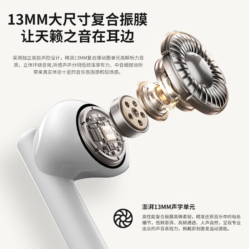 飞利浦(PHILIPS)无线蓝牙耳机电竟耳机游戏耳机HiFi音质AI通话降噪入耳式蓝牙耳机超长续航大电量超强降噪运动 白色360°全景环绕音
