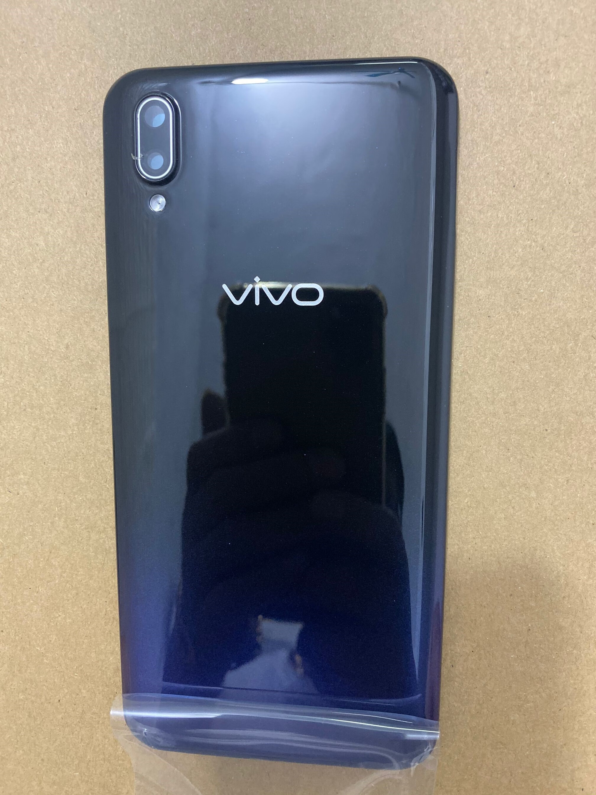 溥畔适用vivo y93电池盖全新手机后盖前壳中框卡托开机 y93渐变黑后盖