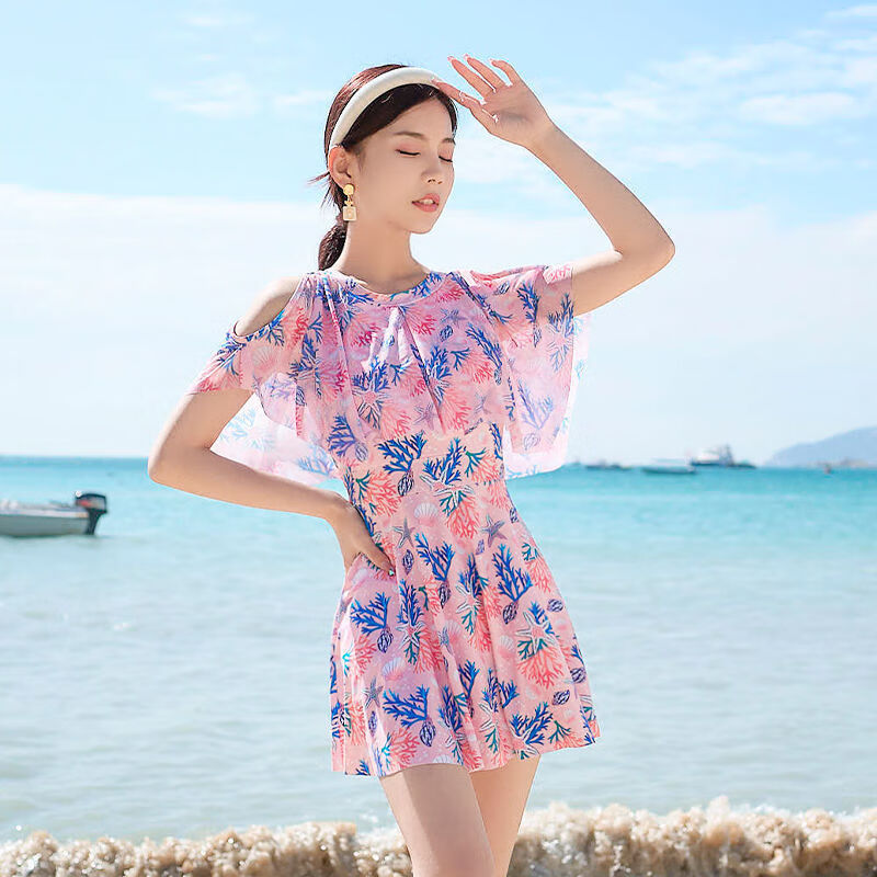 ����Ӿ��Ů����ȹʽ�ļ��¿�����ڶ����ݱ��ضȼ�ѧ��Ӿװ ��ɫ M