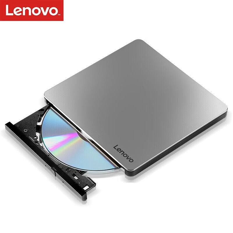 联想（Lenovo） 刻录机8倍速 USB2.0 外置光驱 DVD刻录机 移动光驱 黑色 DB85（USB和type-c双接口） 全国联保