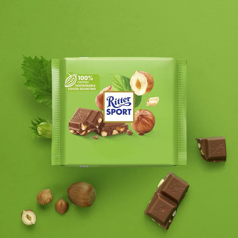 瑞特滋榛子仁碎夹心牛奶巧克力100g 休闲零食糖果节日礼物送男女友