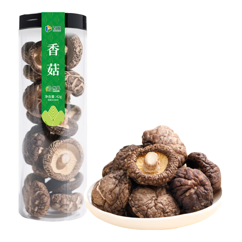 首粮香菇42g南北干货食山珍菌菇用干菌火锅煲汤炒菜食材