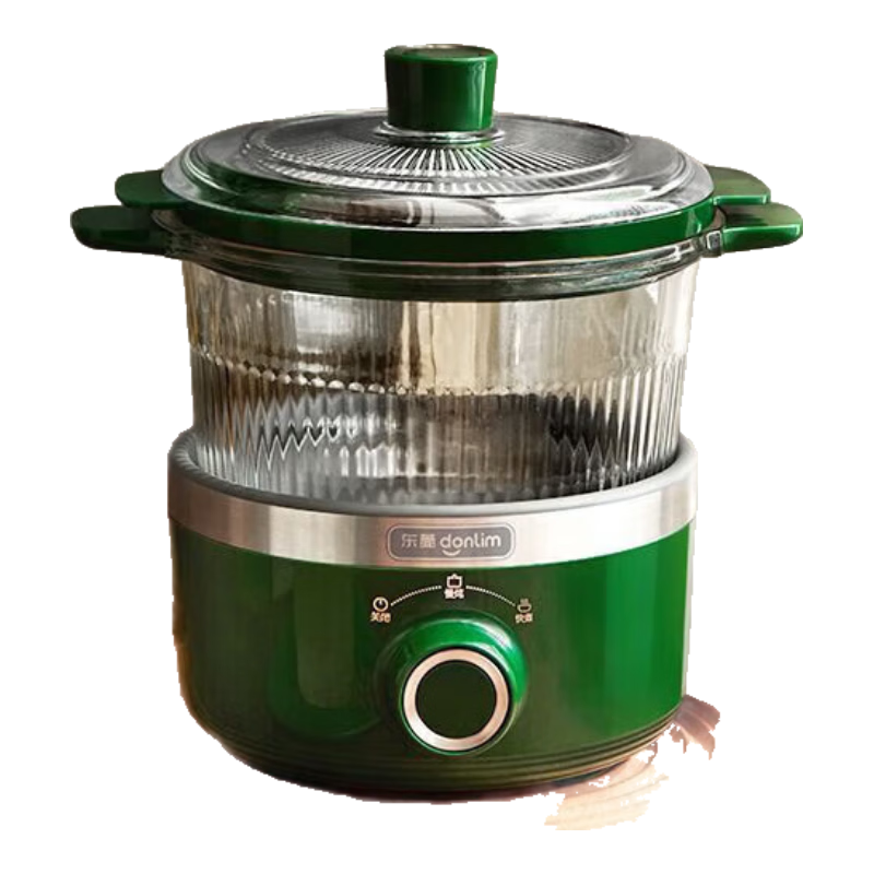 東菱(Donlim)電燉鍋家用小型煲湯燉湯隔水燕窩燉盅多功能電煮鍋玻璃養(yǎng)生鍋 深野綠DL-9002
