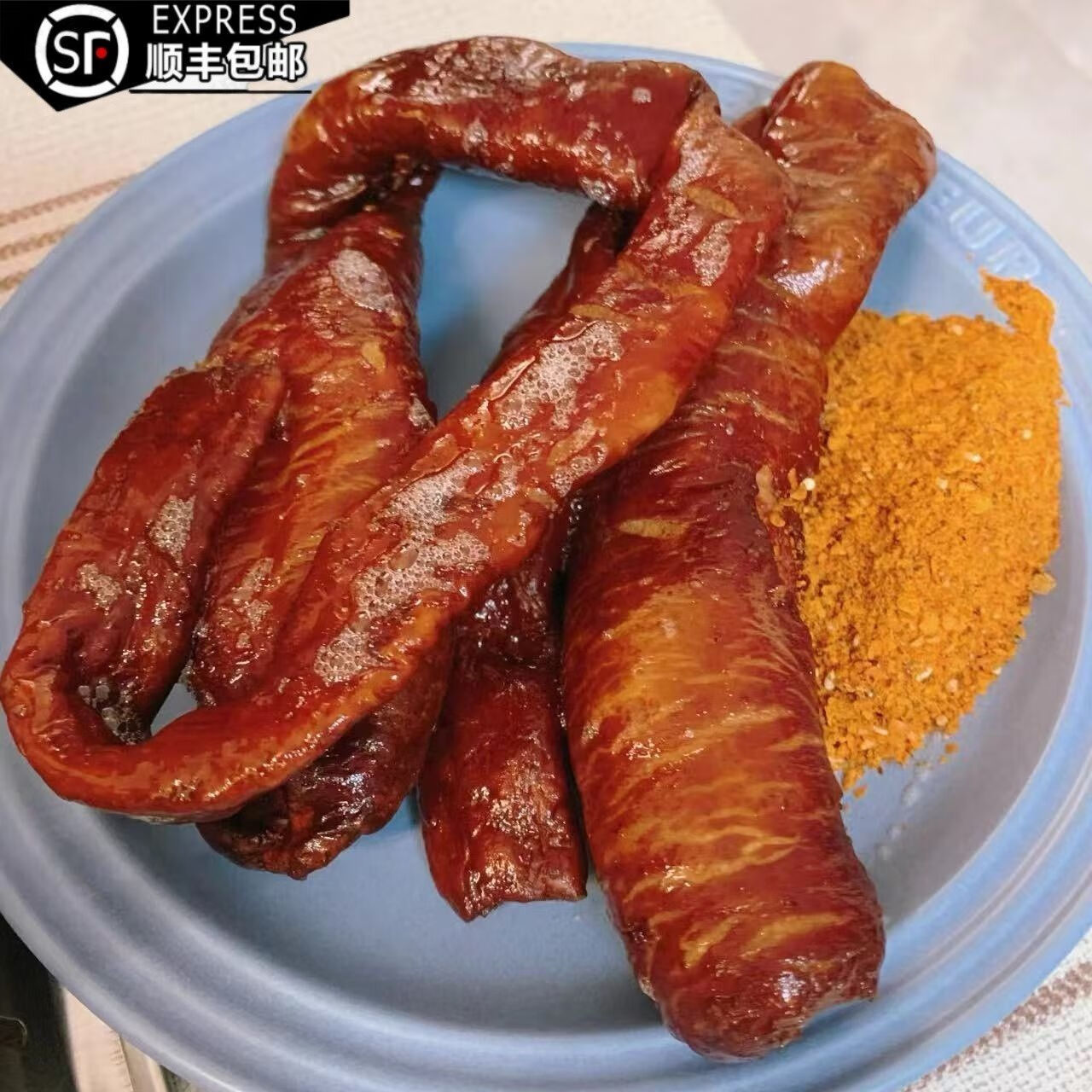 速食达【送蘸料顺丰包邮】香辣脆皮大肠头速食达拉丝大肠头空气炸锅食材 到手4袋香辣味 送蘸料