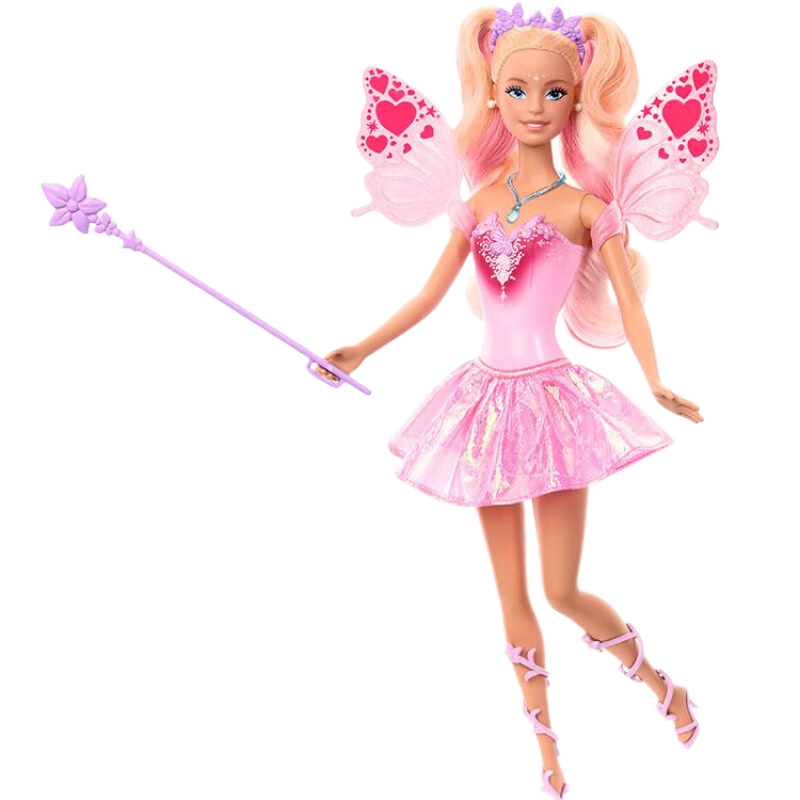 芭比（Barbie）芭比娃娃變色夢(mèng)幻蝴蝶仙子Barbie玩具 芭比變色夢(mèng)幻蝴蝶仙子-JCP76