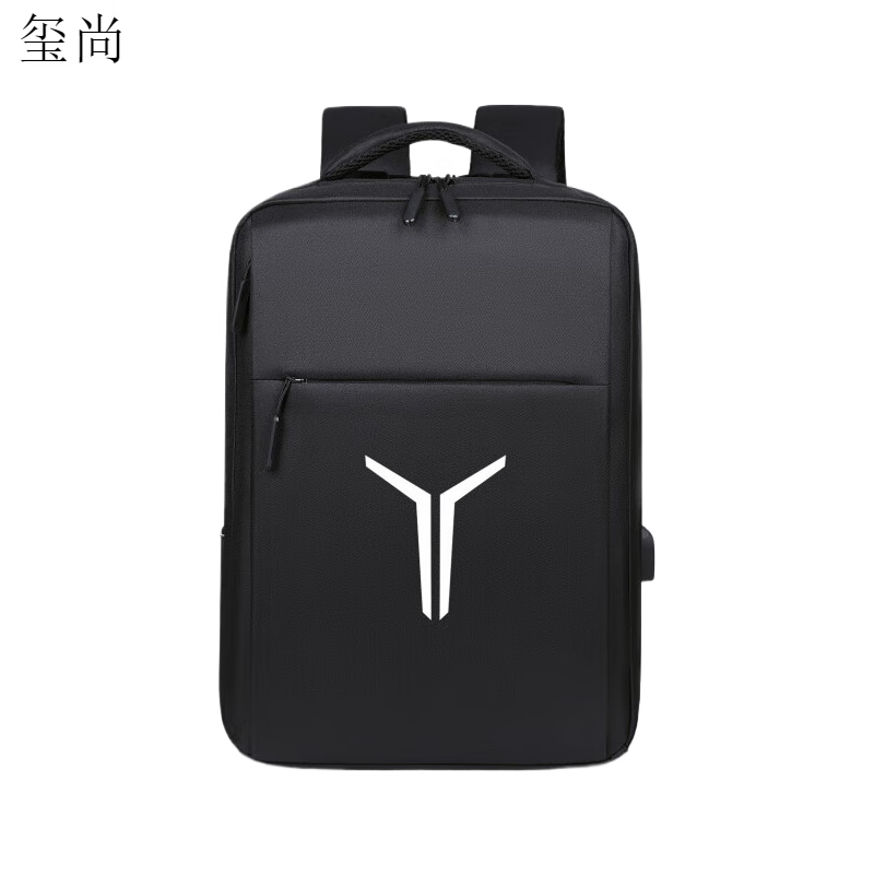 玺尚2025联想拯救者Y7000P/Y9000P电脑包15.6寸笔记本R9000P双肩背包 升级款骑士黑+白色新Y 气囊防震 16英寸 可放89键盘