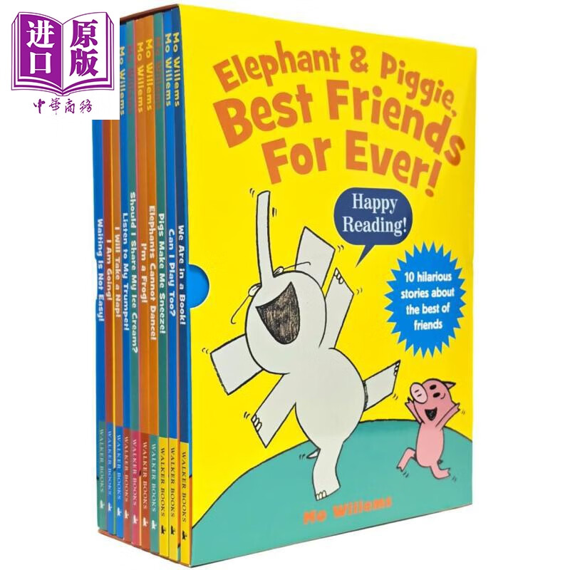 小猪小象故事盒子 10册 Elephant & Piggie Best Friends For Ever! Series 10 Books Box 英文原版 儿童读物
