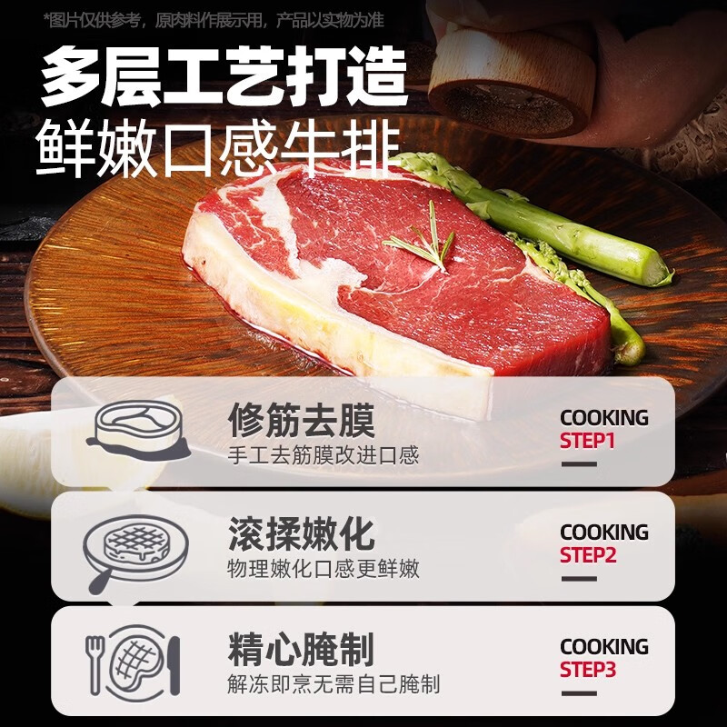 大希地【赠礼包】整切牛排牛肉生鲜儿童牛排 原肉冻肉源盒装10片装 整切西冷5片+整切菲力5片