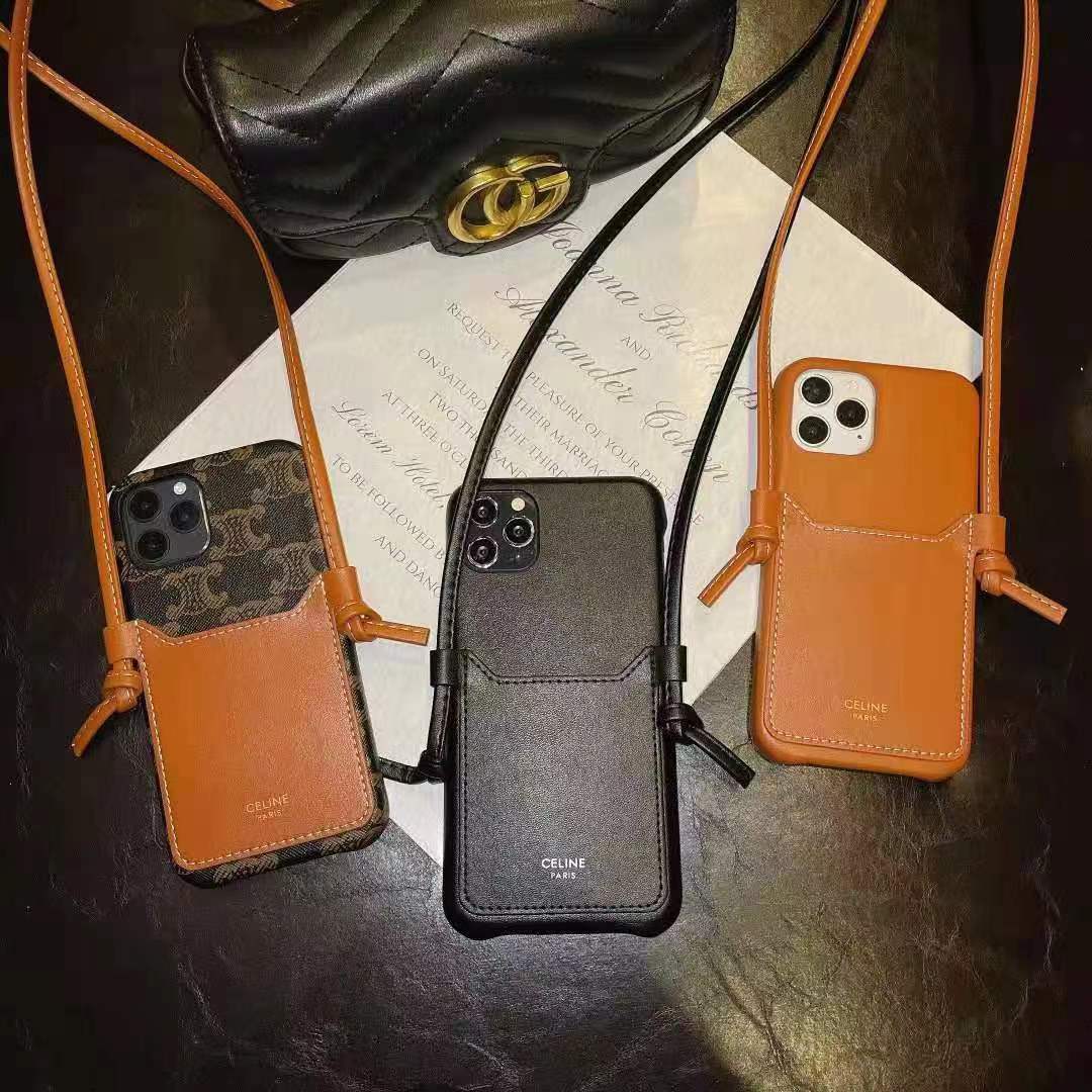 【精选】适用于苹果1516Promax复古SL华为P70PRO斜跨插卡手机壳挂 黑色 其他型号询问客服