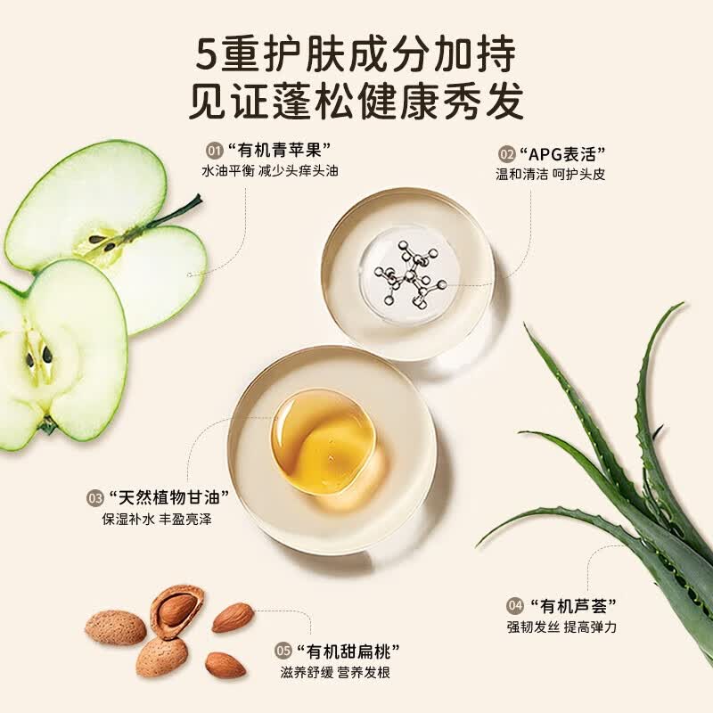 TOOFRUIT多果肤 儿童青少年有机0硅油洗发水 止痒顺滑亮泽护发 洗护发套装