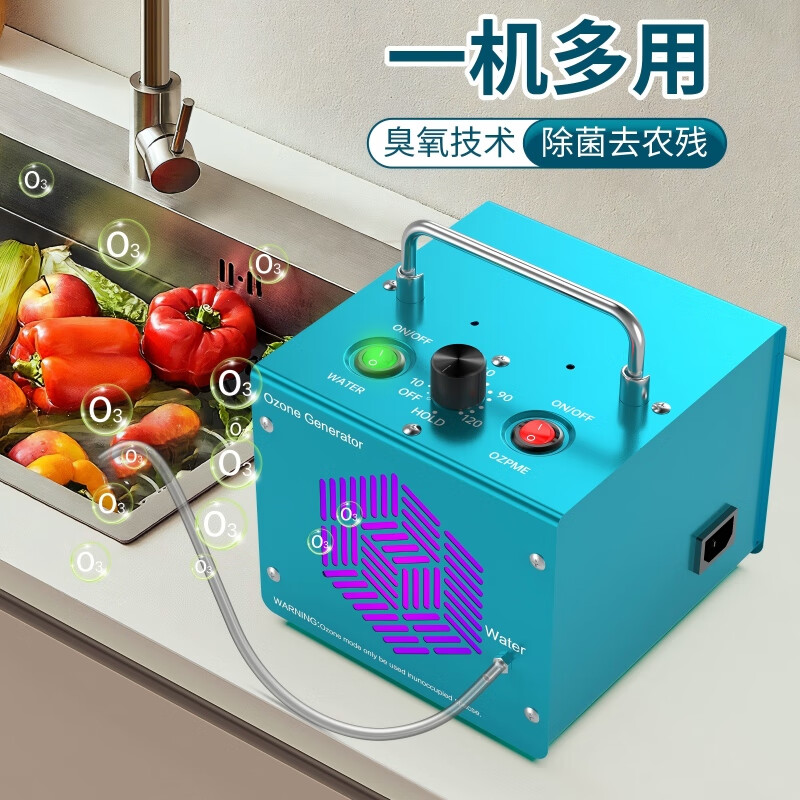 拓普万 TOPUVAN臭氧发生器商用家用强力除臭除甲醛异味空气净化消毒神器食品厂垃圾房空气消毒杀菌除臭设备 蓝色款【30g/h空间消毒+1g水消毒】