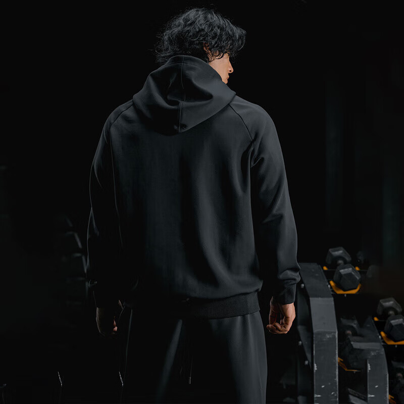 MUSCLE DOG肌肉狗 运动卫衣男秋季新款美式连帽保暖休闲训练健身上衣 黑色 3XL