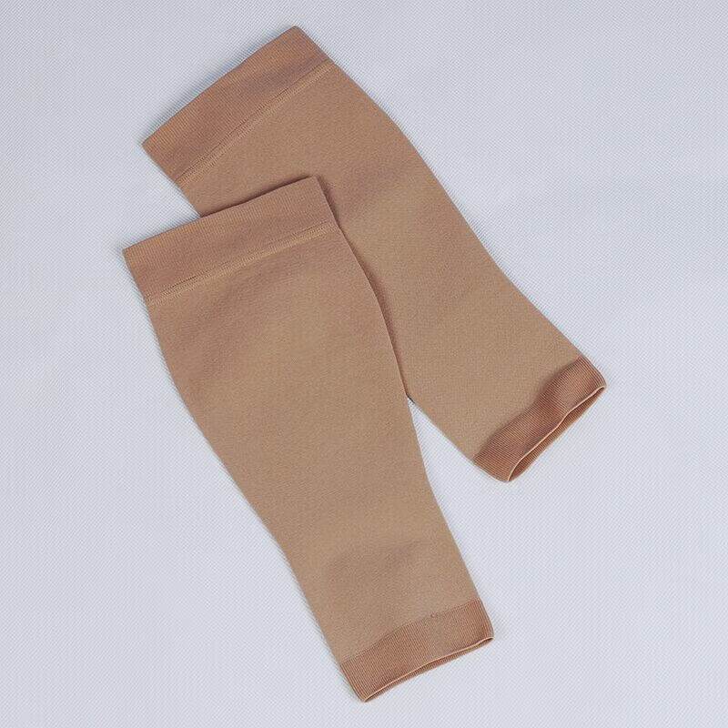 通用弹力袜医用静脉曲张 防静脉张曲弹力袜男女款护小腿套运 袜套[二级肤色]不带脚 M码[适合40-50公斤]