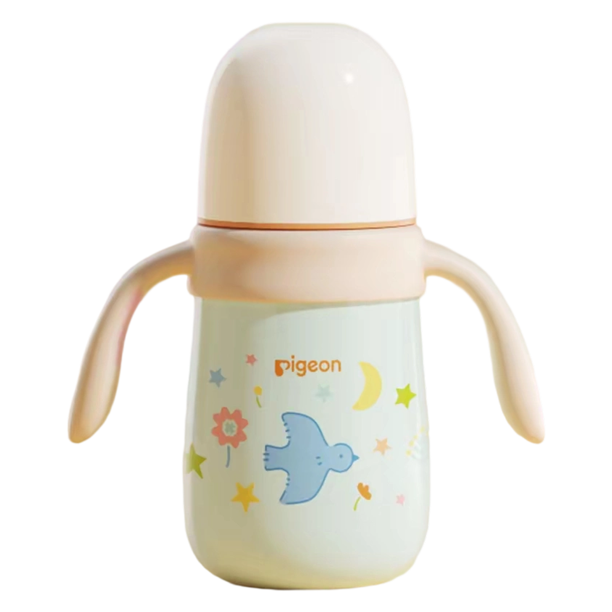 贝亲（Pigeon）宝宝儿童彩绘保温杯水杯保温奶瓶吸管学饮杯防呛防漏300ml 12月+
