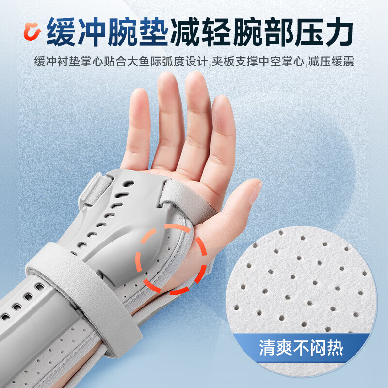 冠爱（GUANAI）医用腕关节固定支具腱鞘炎护腕手腕夹板桡骨腕管综合症护具均 成 成人左手加固护板款(身高1.4米以