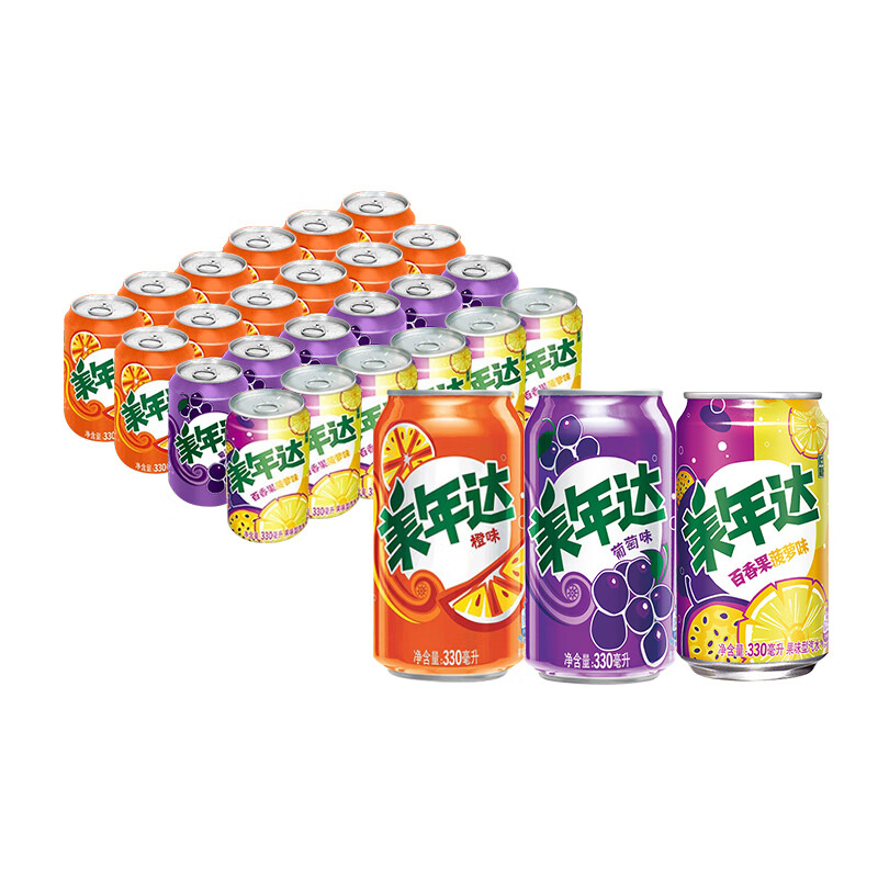 百事可乐美年达 (橙*12+葡萄*6+百香果菠萝*6) 330ml*24 新老口味随机发放属于什么档次？